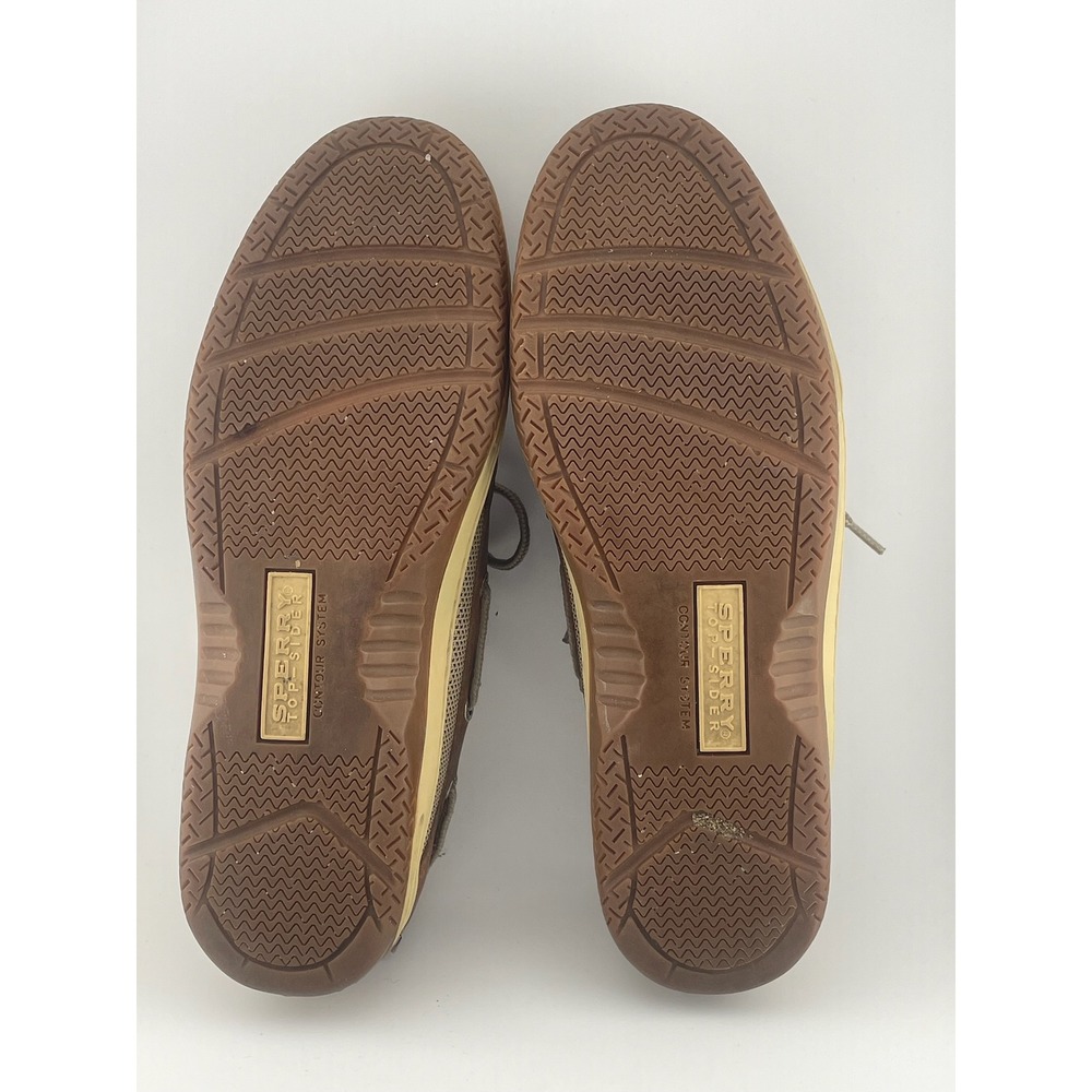 Men's Sperry AO boat deck shoes brown leather sz 10 Top Sider Authentic Original - Picture 14 of 16
